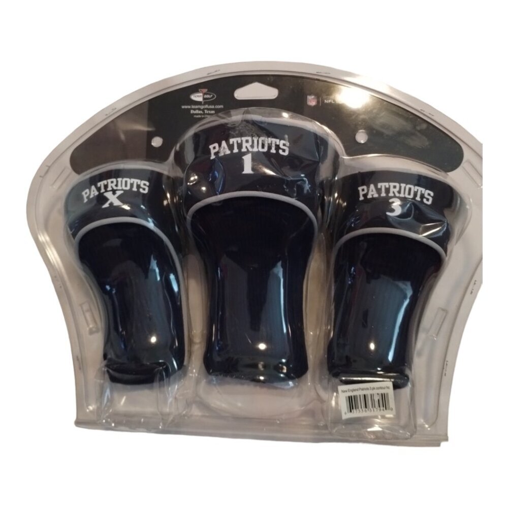 Team Golf NFL New England Patriots Contour‎ 3-Pack Golf Club Headcovers - Picture 2 of 2
